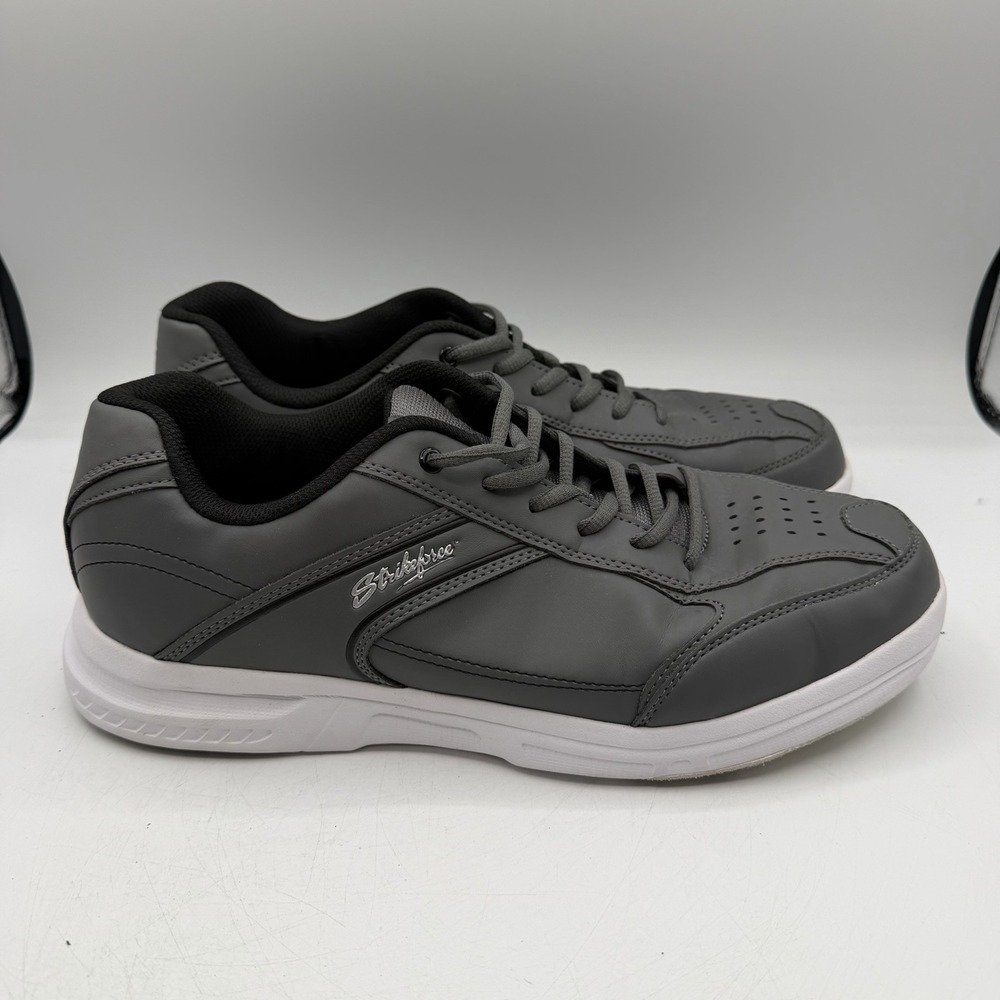 KR Strikeforce Flyer Lite Bowling Shoes Mens Sz 12 Grey/White Lace Up M-055